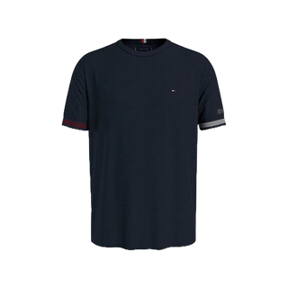Tommy Hilfiger เสื้อยืดผู้ชาย รุ่น MW0MW34430 DW5 - สีน้ำเงิน ทรง Regular Fit