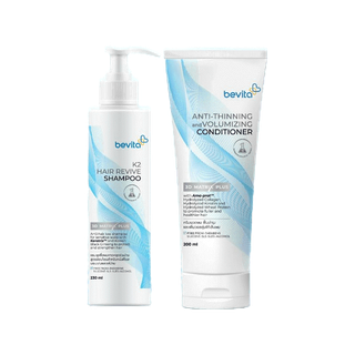 [เซ็ตคู่] Bevita แชมพู ลดผมร่วง สูตรอ่อนโยน 1 ขวด & ครีมนวด ฟื้นฟูผมพร้อมเพิ่มวอลลุ่ม 1 หลอด