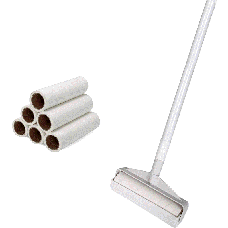 โปรโมชั่น Flash Sale : 【ขายใหญ่】ลูกกลิ้งเก็บฝุ่น ที่กลิ้งกำจัดฝุ่นแบบยาว ลูกกลิ้งกระดาษกาว ลูกกลิ้งทำความสะอาด ด้ามจับปรับความยาวได้