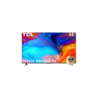 TCL ทีวี 55 นิ้ว LED 4K UHD Google TV รองรับ WiFi รุ่น 55T635 ระบบปฏิบัติการ Google & Youtube, Voice search, Dolby Audio