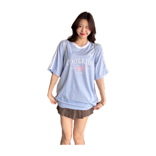(ลด 50% ในvideo และ Live) [พร้อมส่ง]  Sporty Oversize - รอบอก ได้ถึง 44 นิ้ว (มีหลายลายในตัวเลือก) 