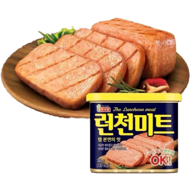 แฮมกระป๋องเกาหลี lotte brand luncheon meat 340g 롯데 런천미트