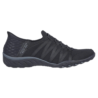 Skechers สเก็ตเชอร์ส รองเท้าผู้หญิง Women Slip-Ins Roll-With-Me Shoes - 100593-BBK Air-Cooled Memory Foam Bio-Dri, Heel Pillow, Machine Washable, Relaxed Fit, Slip-Ins, Vegan
