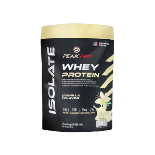 (ส่งฟรี ใส่โค้ด INC437CWY ลดเพิ่ม) PeakPro Whey Protein Isolate 900g Vanilla flavoured เวย์โปรตีน ไอโซเลท รสวานิลลา