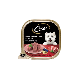 [ขายดี] CESAR ซีซาร์ อาหารสุนัขพรีเมียมเพื่อประสบการณ์การทานอาหารแสนอร่อย 100 กรัม (แพ็ก 24)