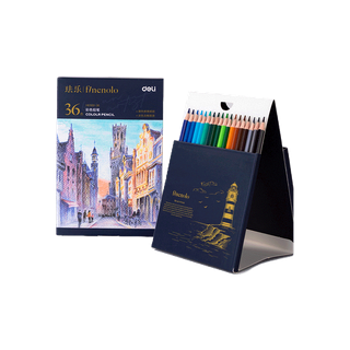 สีไม้ Deli เซ็ต36/48/72 สีไม้เหลาง่าย ไส้ไม่หัก ระบายได้ต่อเนื่อง คุณภาพสูง คมชัด เหมาะกับงานศิลปะ