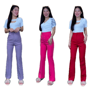 โปรโมชั่น Flash Sale : G90 ขาม้าน้อย เอวสูง ตะขอหน้า ซิปหน้า ผ้าโกโก้