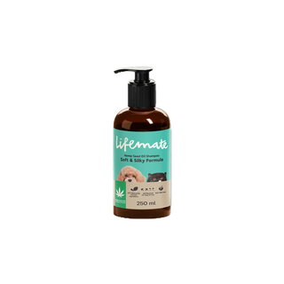 Lifemate แชมพูสำหรับสุนัขและแมว สูตร Soft & Silky ขนนุ่ม ลดขนร่วง ขนาด 250 ml.