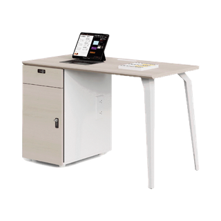 [กรอกโค้ด WORK1000 ลด 1000.-] Work Station - Office Desk โต๊ะทำงานพร้อมตู้เก็บของด้านข้าง รุ่น Dentor
