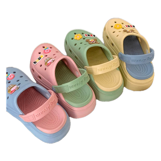 โปรโมชั่น Flash Sale : พร้อมส่งจากไทย รองเท้าหัวโต แถมสติ๊กเกอร์ 🩰 SHO-H-13A สีพาสเทล รองเท้าส้นหนา พื้นนิ่ม สูง 5 ซม. ajaygna1991