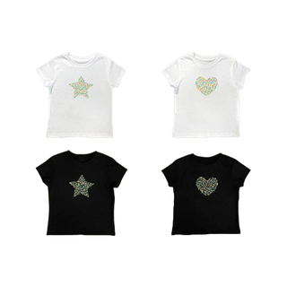 [[เส่งจากโรงงาน-ออก]ออก24ชั่วโมง OOOK ✿ FLOWER OF STORY BABY TEE  เสื้อยืดคอกลม
