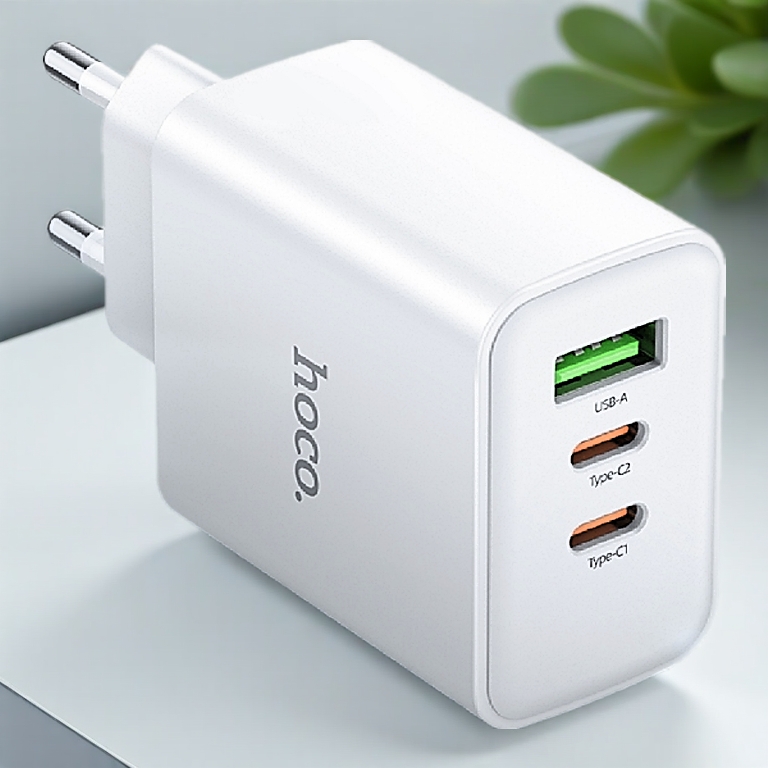 HOCO C126T-DC98T อะแดปเตอร์ชาร์จโทรศัพท์มือถือ Fast charge PD40W QC3.0 USB และ Type C ปลั๊ก US แบบพกพา มีรับประกัน