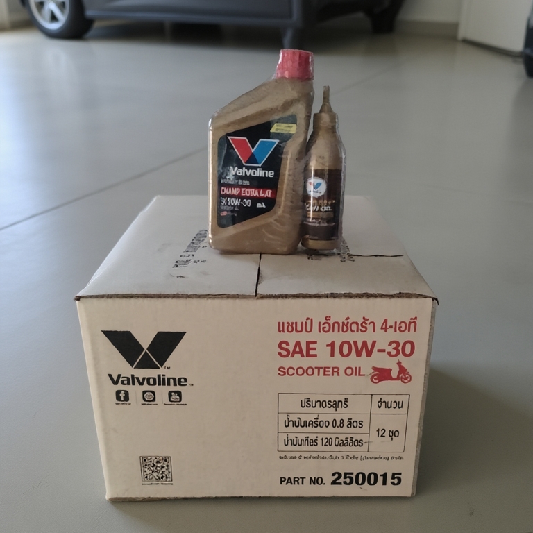 น้ำมันเครื่องมอเตอร์ไซค์ Valvoline Champ Extra 4AT 10W-30