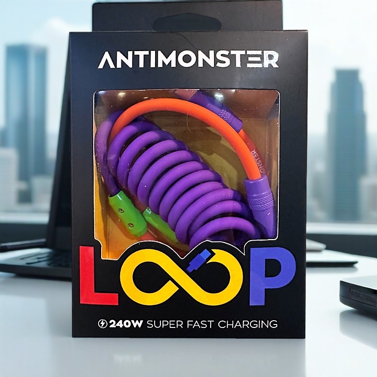 สายชาร์จ LOOP ANTIMONSTER 240W Type C Fast Charging