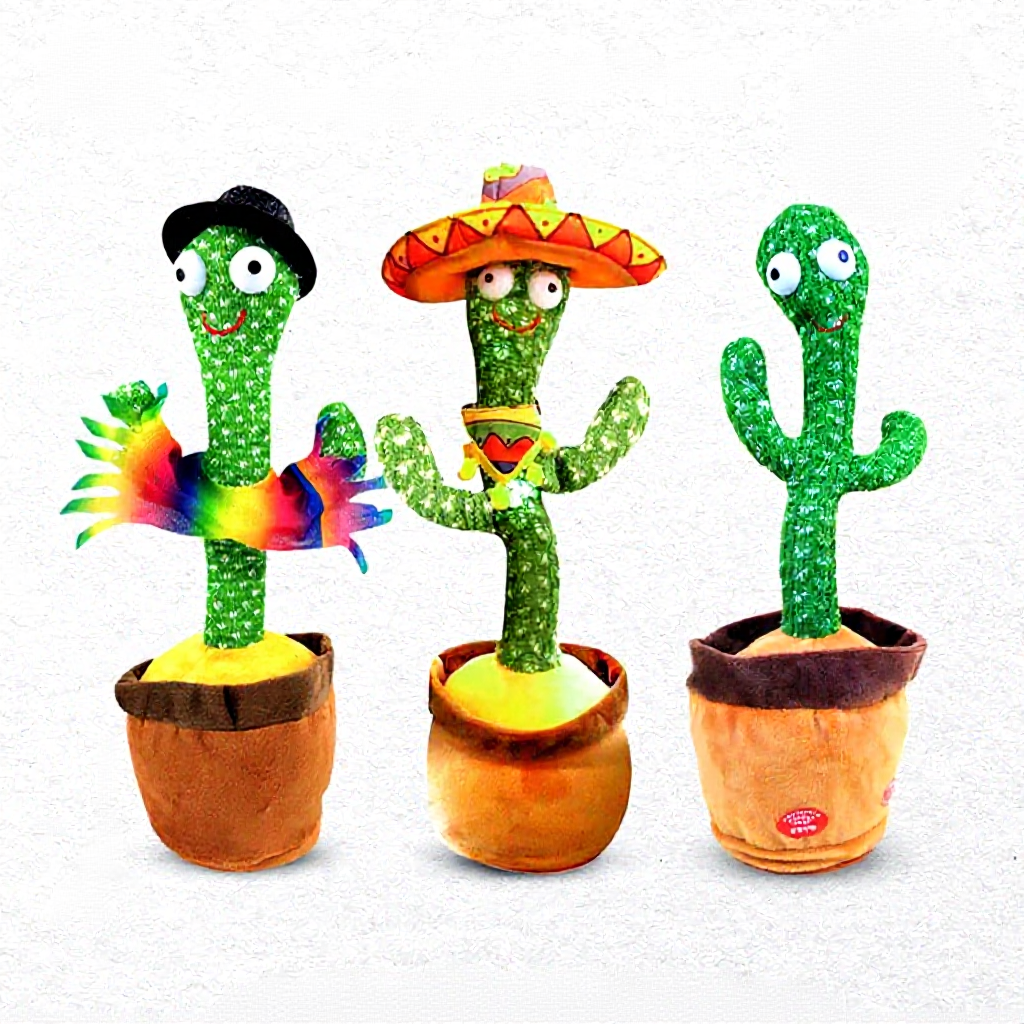 กระบองเพชรเต้นได้ ตุ๊กตาอัดเสียง cactus can dance กระบองเพชรพูดได้ มีเพลง เต้นได้
