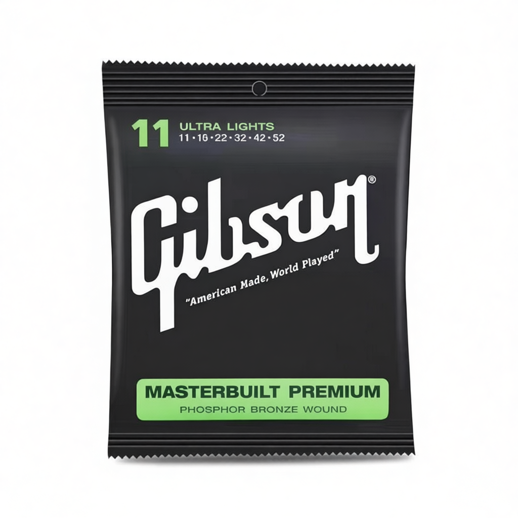 Gibson Masterbuilt Premium สายกีตาร์โปร่ง เบอร์ 11 Ultra Lights 11-15 ...