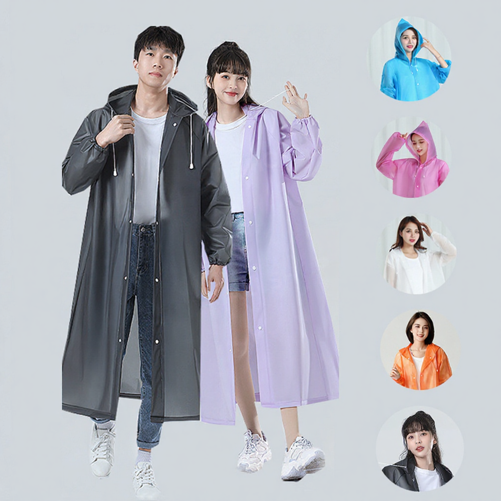 เสื้อกันฝนแฟชั่นผู้ใหญ่ แบบหนา EVA 100 กรัม