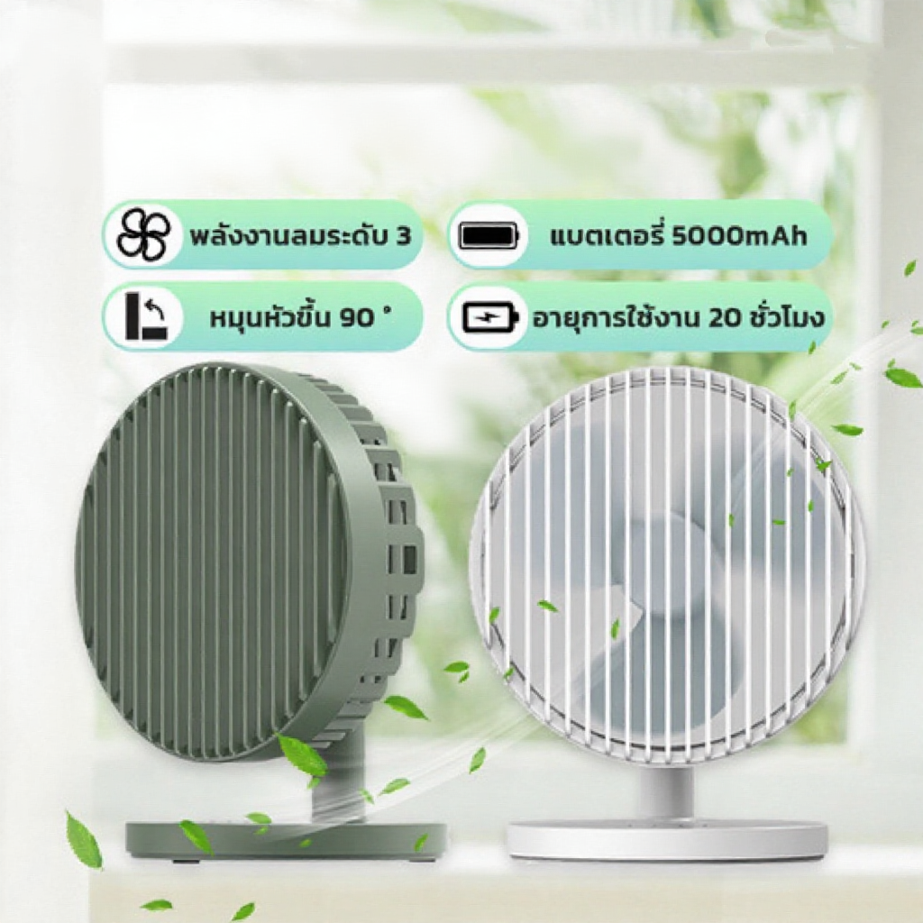ORSEN by Eloop F3 พัดลมพกพา ใช้นาน 20 ชม.ชาร์จแบตได้ USB Rechargeable Portable FAN แรง 3 ระดับ ของแท้