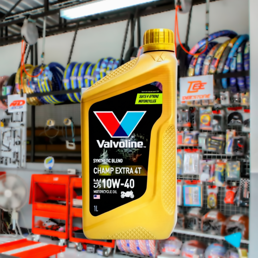 น้ำมันเครื่อง Valvoline Champ Extra 4T SAE 10W-30 ปริมาณ 0.8 และ 10W-40 1 ลิตร