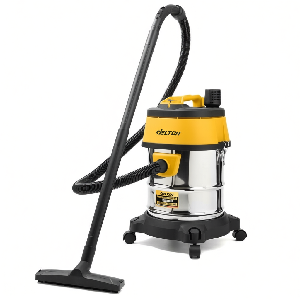 DELTON 20L 1,800W Wet & Dry Vacuum Cleaner Model WDC-20L Stainless Steel Tank