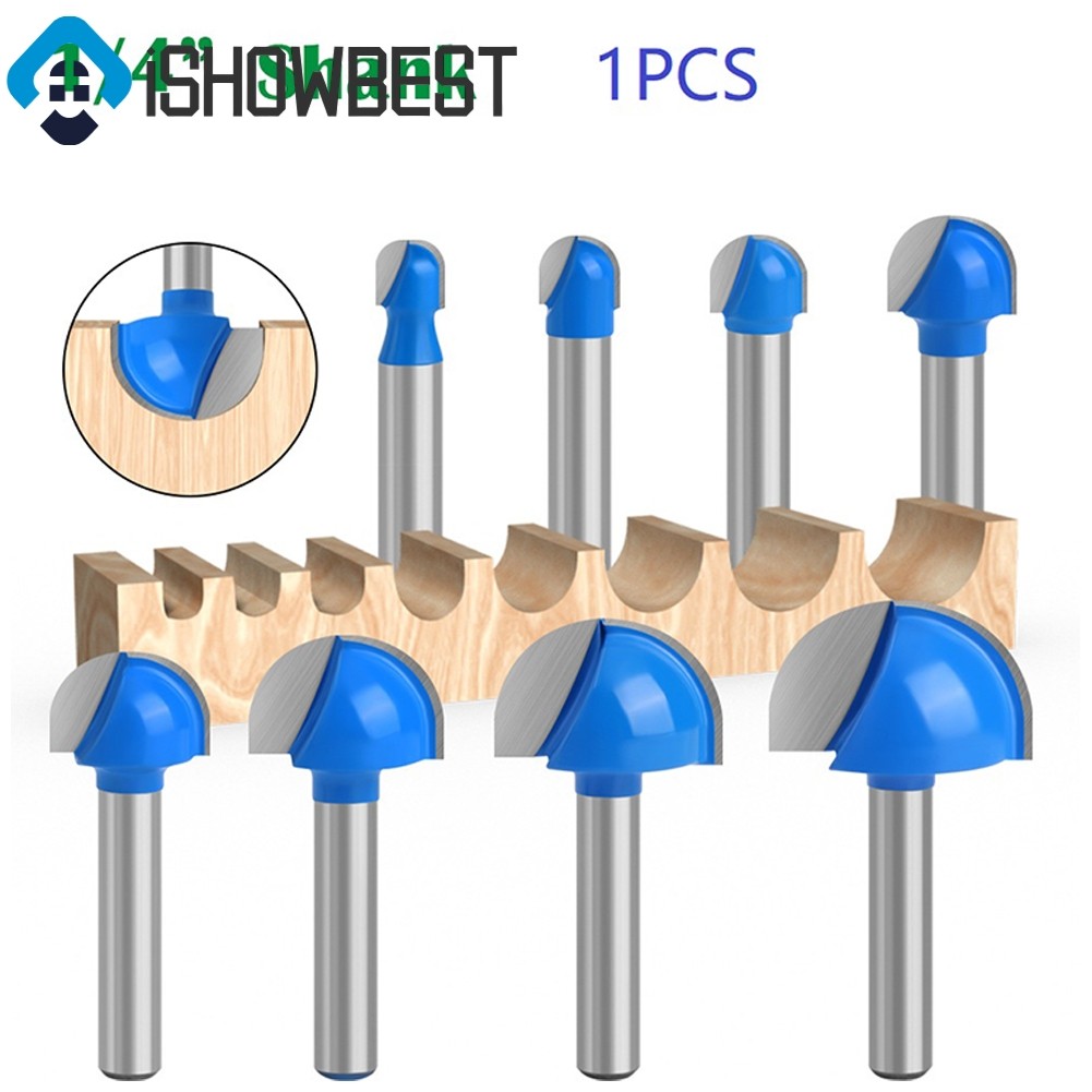 1/4 Shank Ball Nose Router Bits End Mill Round Cove Box Solid CNC ...