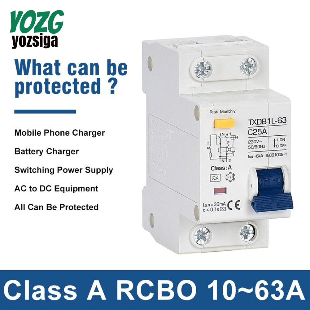 MCB RCCB RCD Type A/AC RCBO DPNL Residual Current Circuit Breaker ...