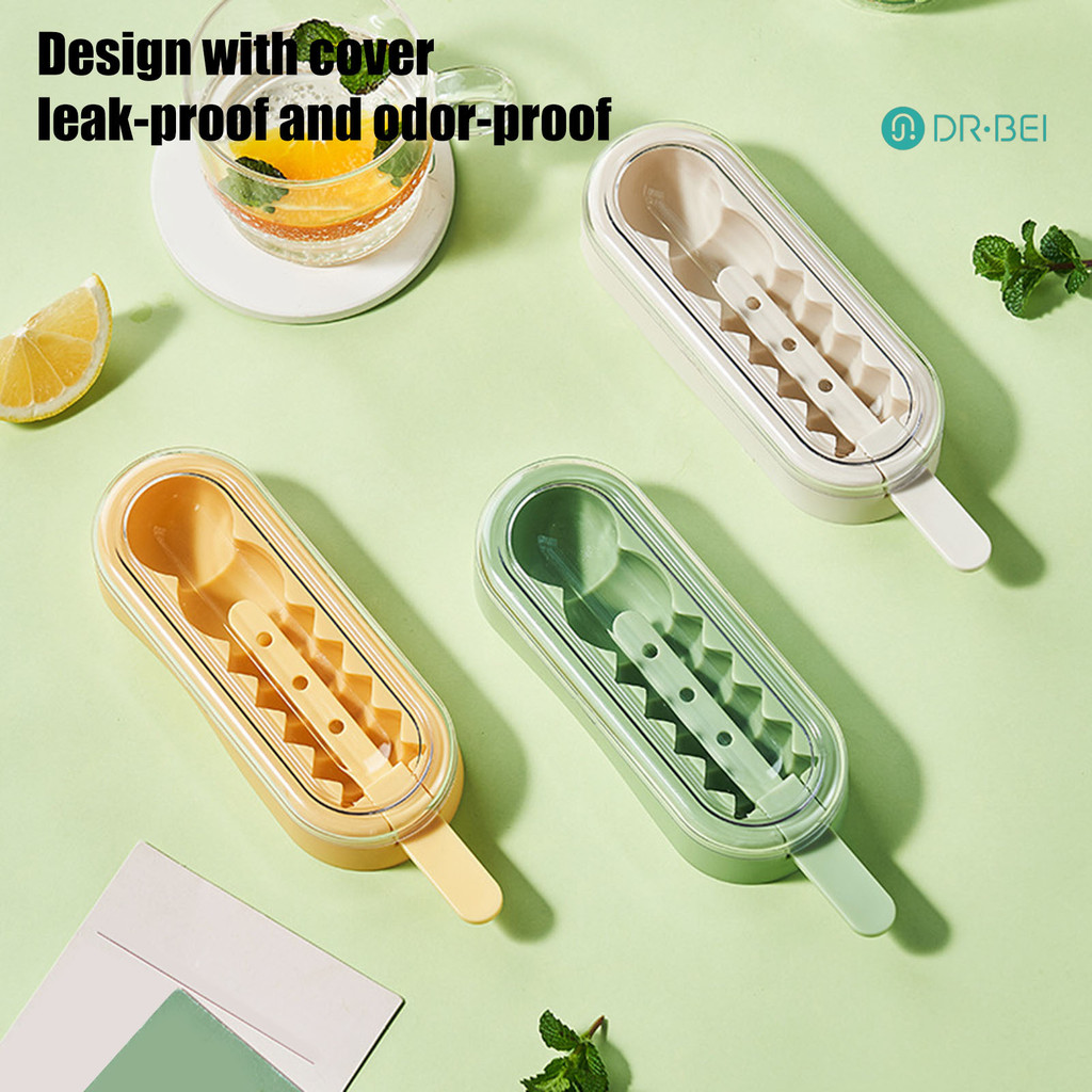 DR.BEI แม่พิมพ์ซิลิโคนไอศกรีมพร้อมฝาปิด Non-Stick Popsicle Mould ...