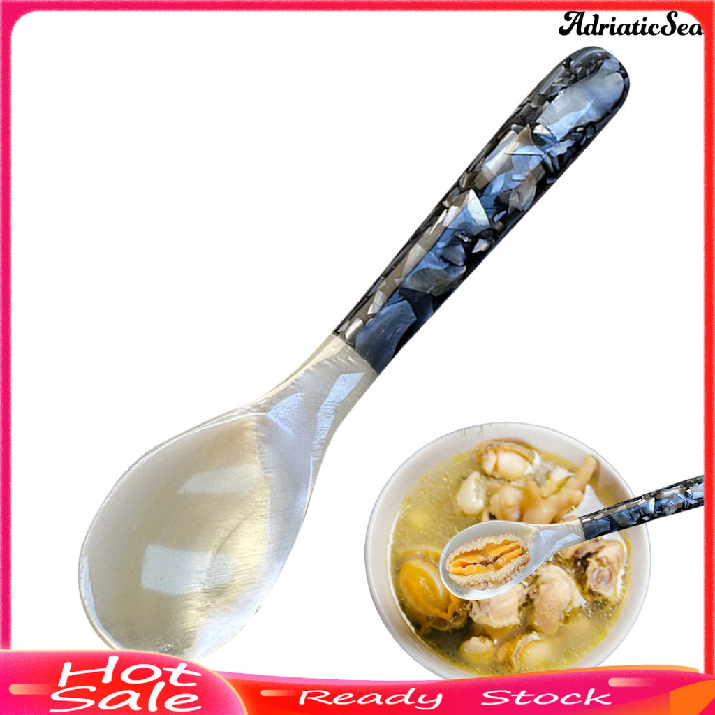 [COD] ไอศครีมช้อนที่มีอะคริลิจับหรูหราธรรมชาติเปลือกหอยช้อนชาขนมหวาน ...