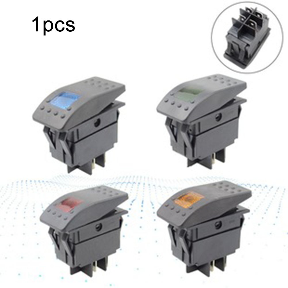 1pc 4 Pin Marine Switch SPST ON-OFF รถสวิทช์เรือรถบรรทุก Light พร้อม