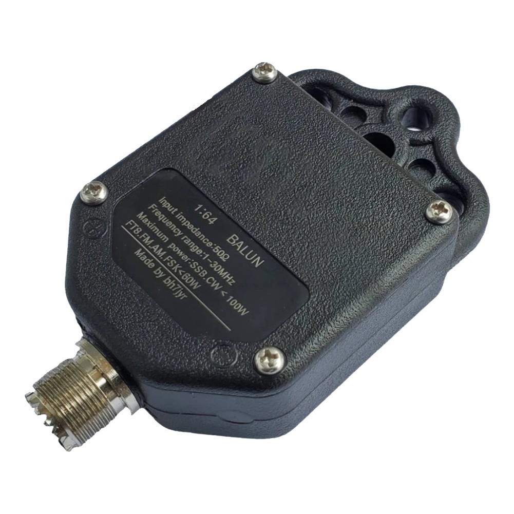 Balun 1:64 Per Antenna – 4/8 Bande, Estremità Alimentata – Gamma 1-30 MHz, Potenza 100W PEP – Nuovo