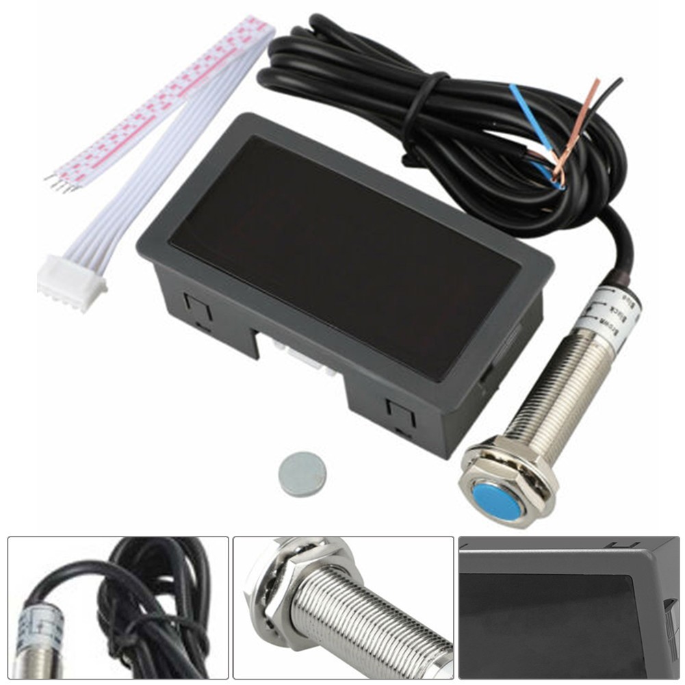 พร้อมสต็อก 4 Digital LED Tachometer RPM Speed Meter+ Hall Proximity ...