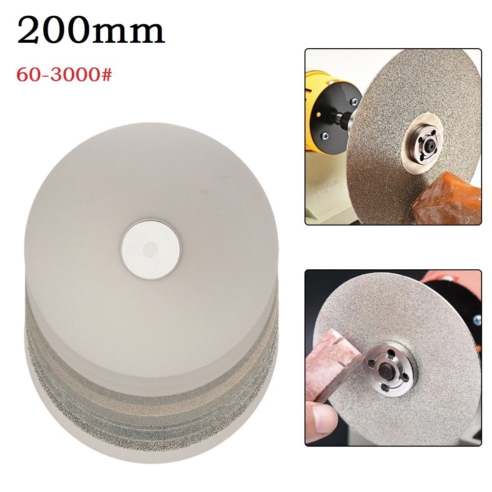 8 นิ้ว 200 มม. เพชรเคลือบ Lapping Disc แบน Lap ล้อแผ่นขัดบด | Shopee ...