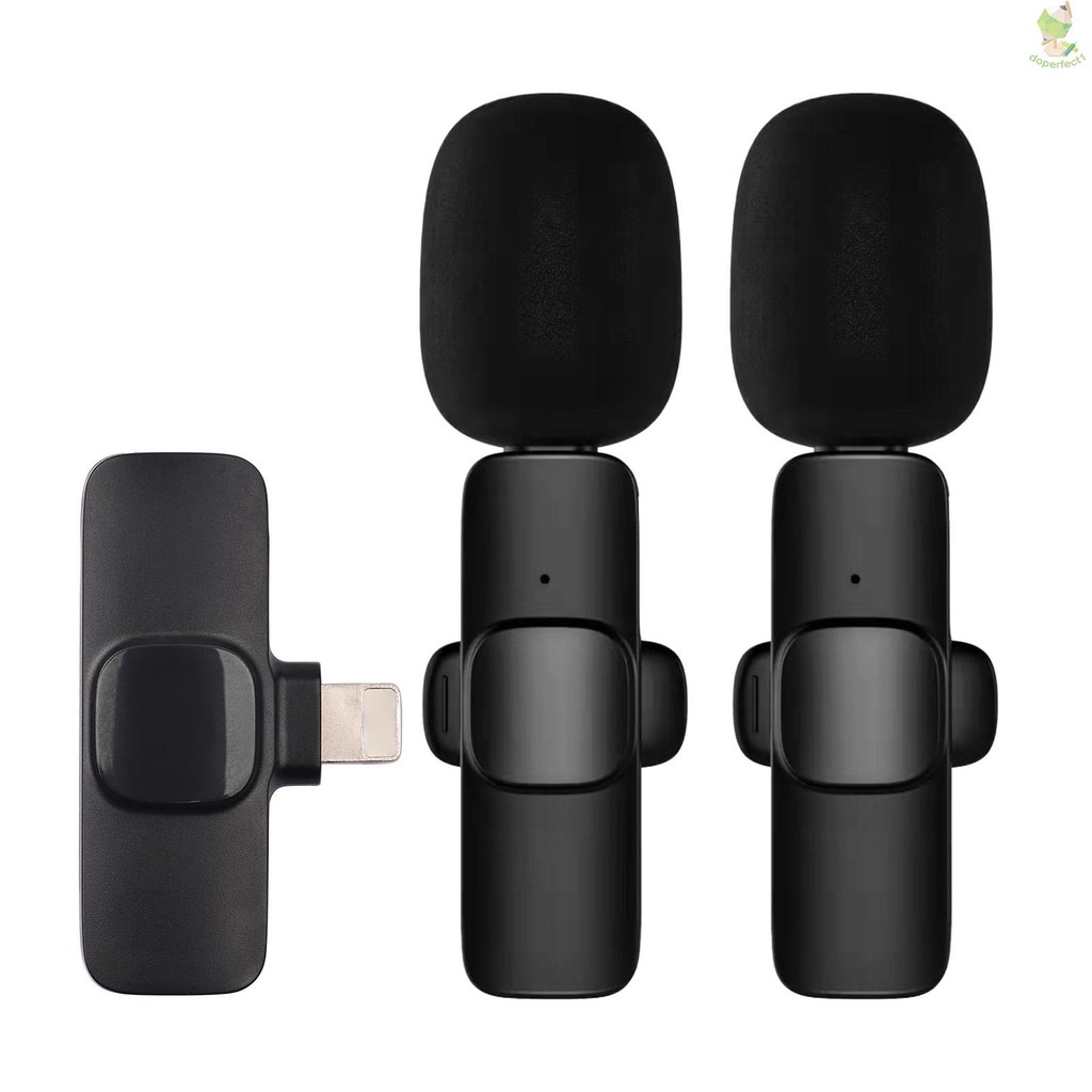 Mini Wireless Clip-on Lavalier Microphone Omnidirectional Mic 2 เครื่อง ...
