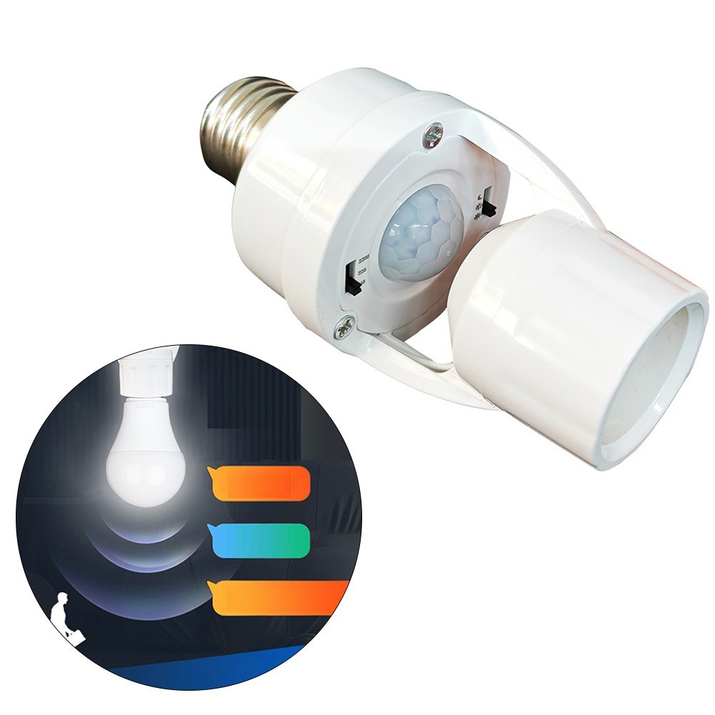 ที่วางหลอดไฟ Smart Motion Sensor E27 PIR Induction Sensor Adapter ที่ ...