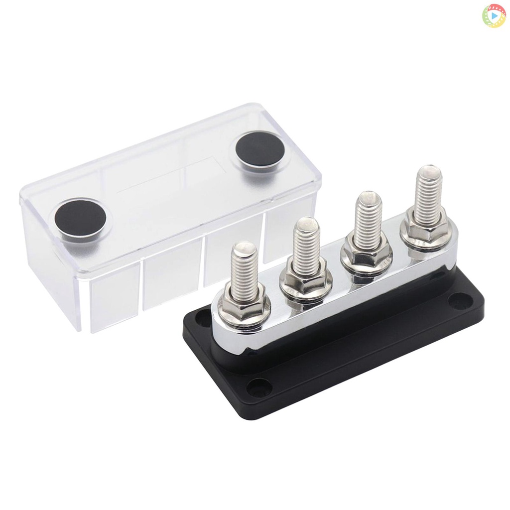 600a Power Distribution Block Bus Bar 4 x 3/8 โพสต์ 48V DC Busbar กล่อง ...