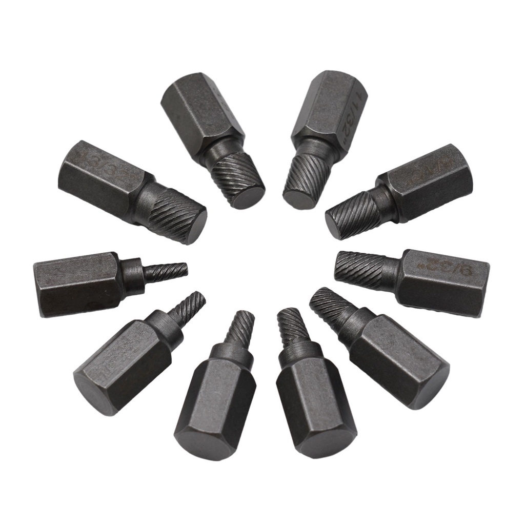 10 ชิ้นสกรู Extractor Hex Multi-Spline Out Bolt Extractor สกรู Remover ...