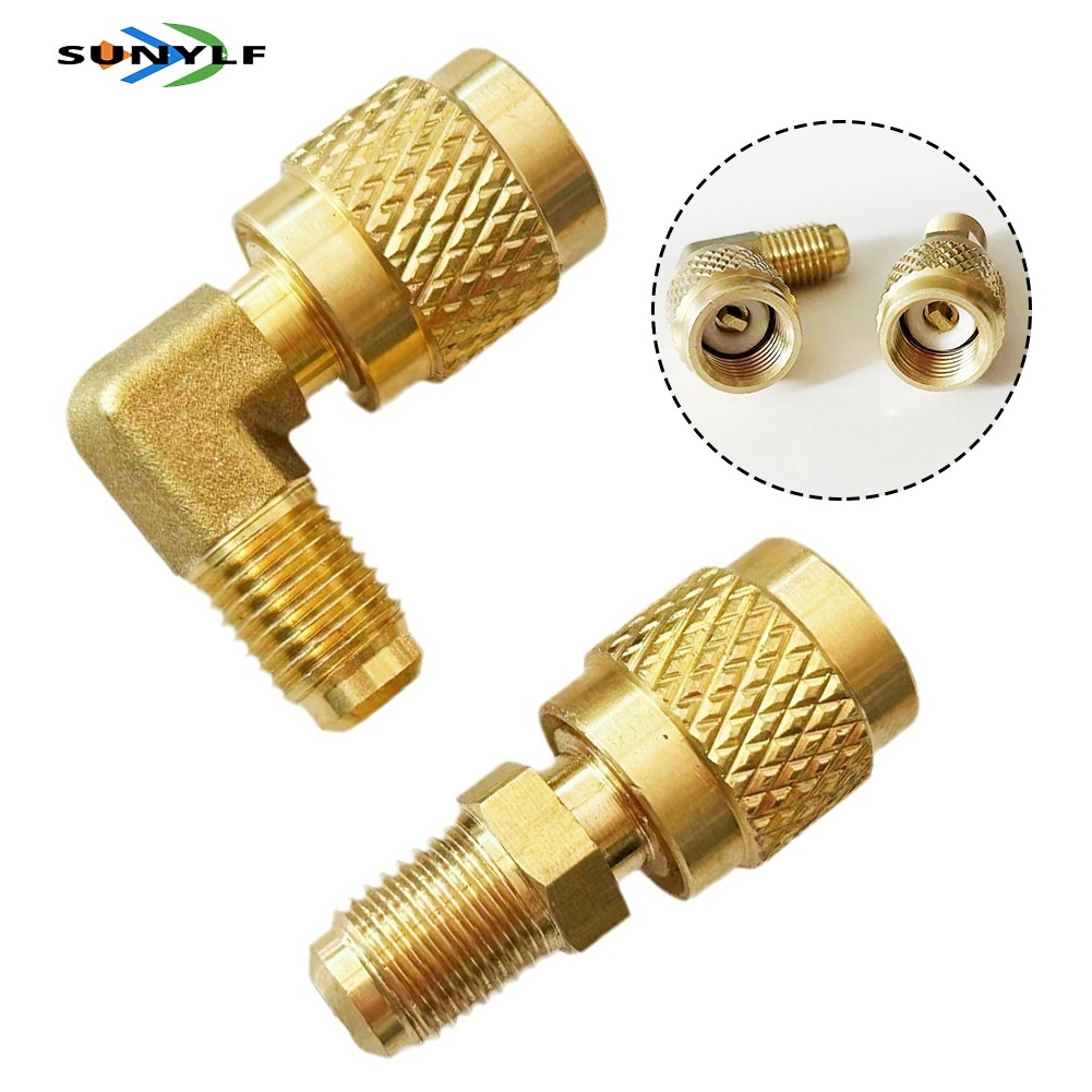 SUNYLF HOTR22 To R410 Conversion Connector 90° ขั้วต่อทองแดง 1/4 ถึง 5/ ...