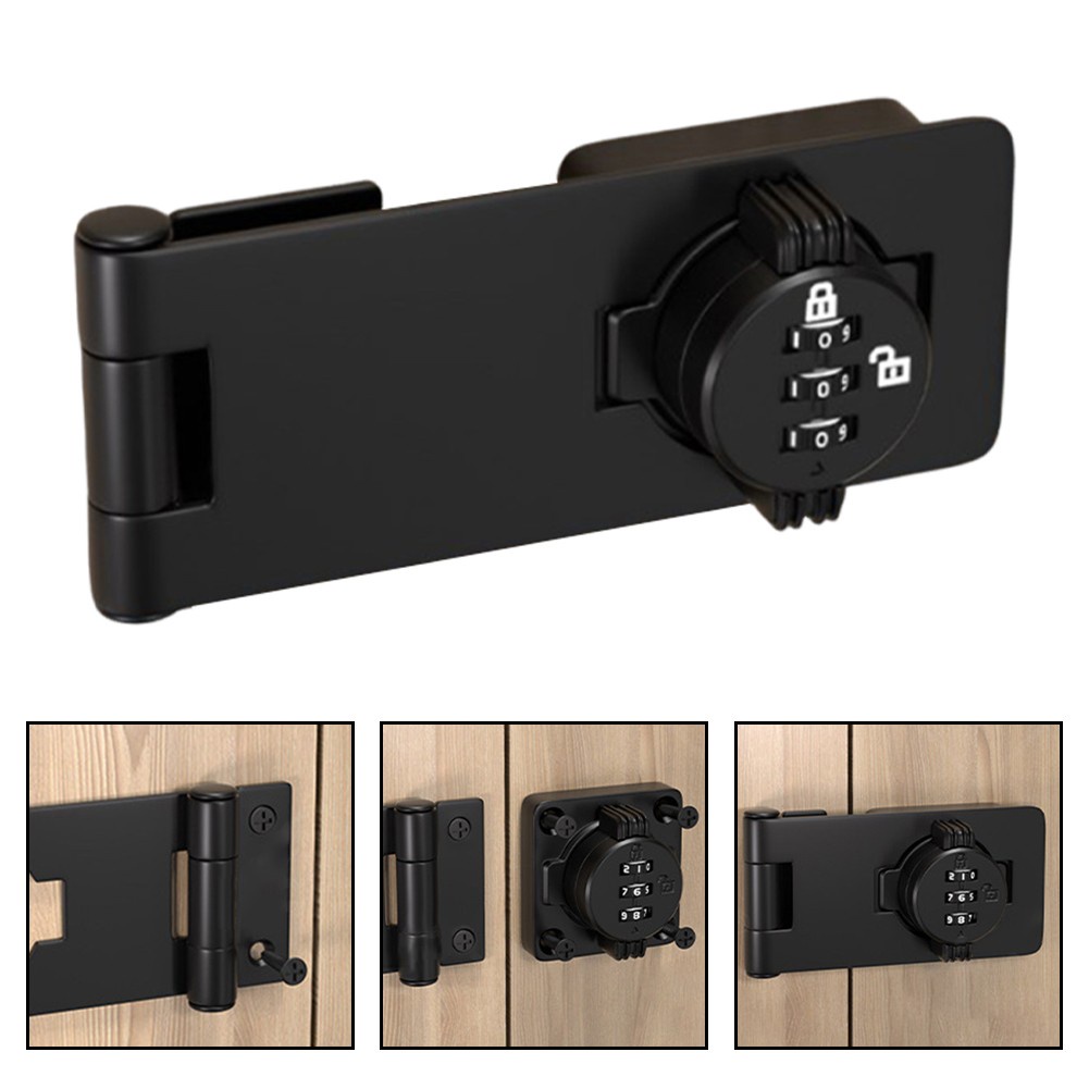 [สต็อก] Keyless 3 หลักรหัสล็อค Turn Knob Hasp Lock พร้อมเรืองแสงผสม ...