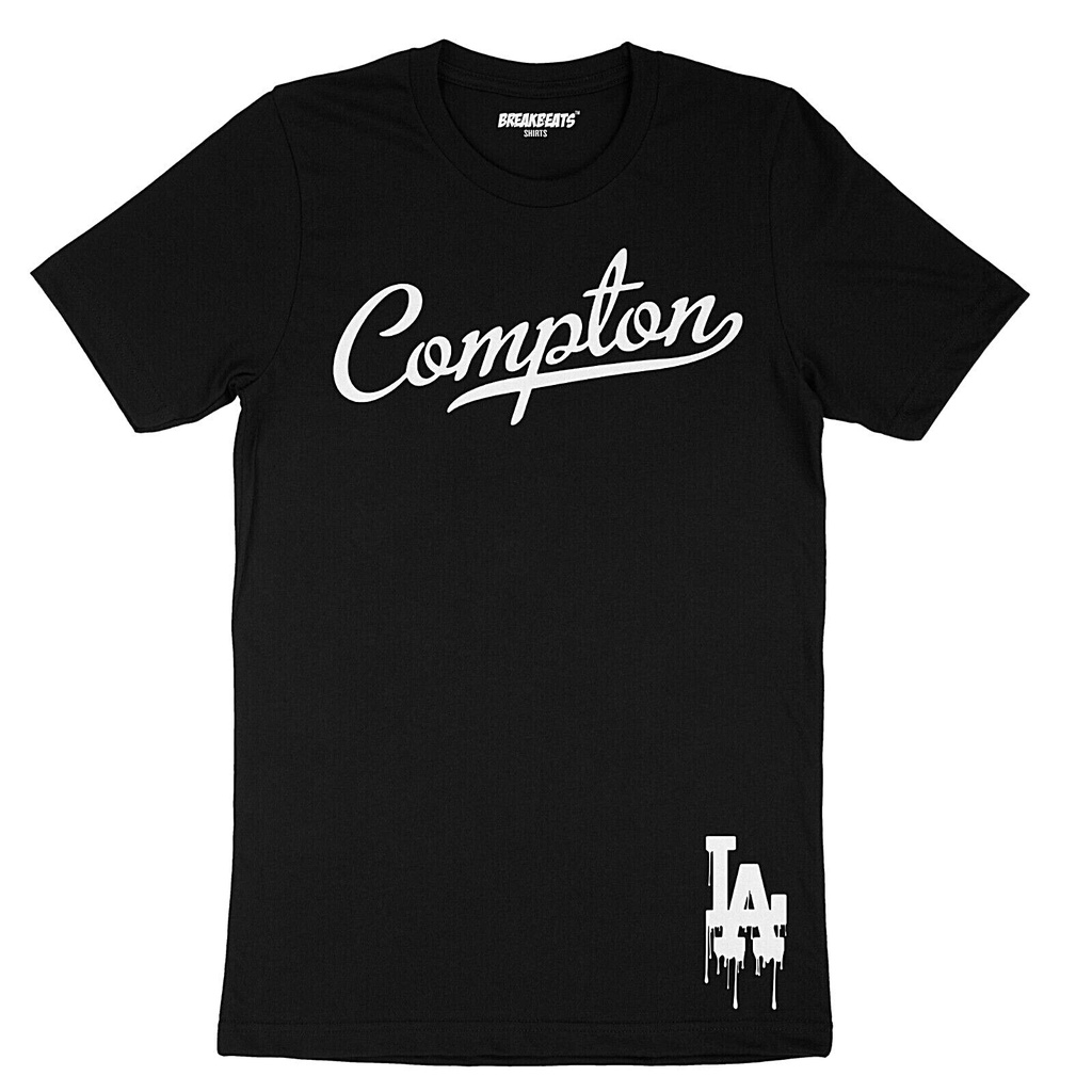 Compton เสื้อยืด Graphic Print สไตล์เวสต์โคัสท์ ลอสแองเจลีส | Shopee ...
