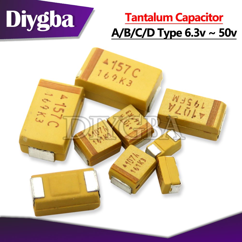 Geeyu ZHaonan Tantal-Kondensatoren Set – 10 Stück, 6V–50V, 10µF–470µF, SMD Typ D – Ideal Für Reparaturen & Kleine Projekte