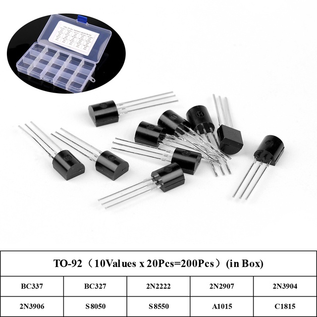 ทรานซิสเตอร์ TO-92 Assortment Kit ทรานซิสเตอร์ S9012 S9013 S9014 S8050 ...
