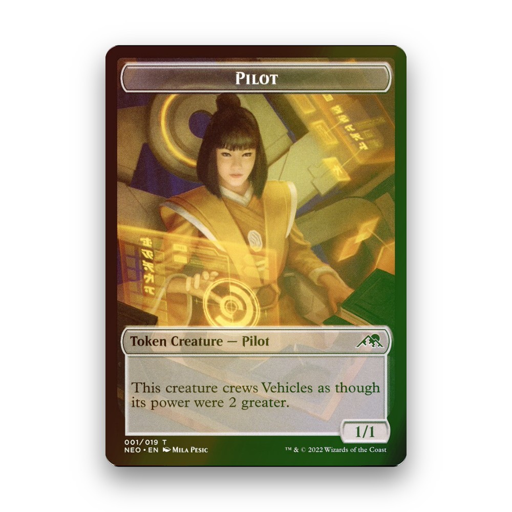 mtg cards that make pilot tokens Myr // Double-Sided Token [Kamigawa: Neon Dynasty Commander Toke Cid has flying. MtG Pilot 1/1 Double Sided