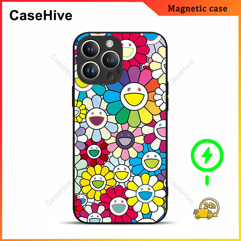 Takashi Murakami ดอกไม้เคสโทรศัพท์สําหรับ iPhone 17 Pro Max