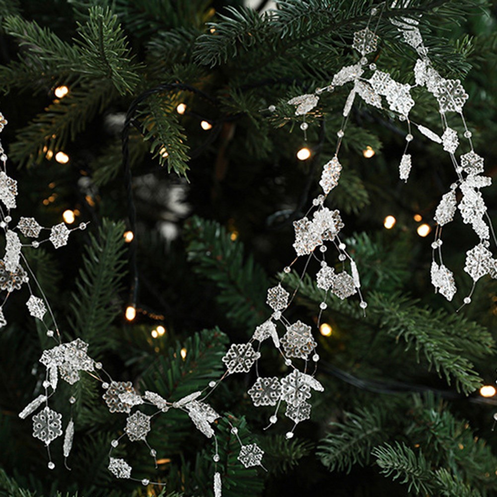 BETLClear Glass Vine String of Pearls Icicle Christmas Tree Ornament ...