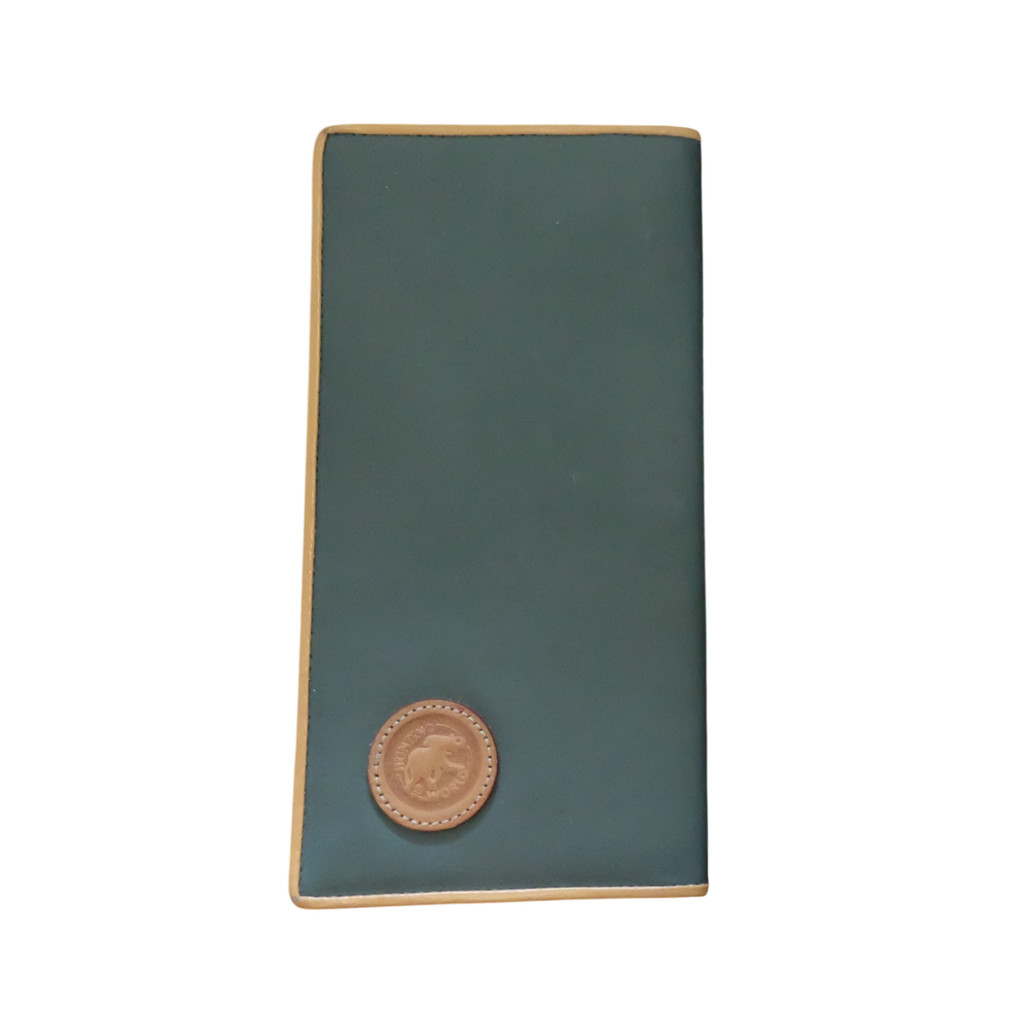 Hunting World Long Wallet กว้าง 3.5 นิ้ว ยาว 7 นิ้ว สีเขียวเข้ม/น้ำตาล ...