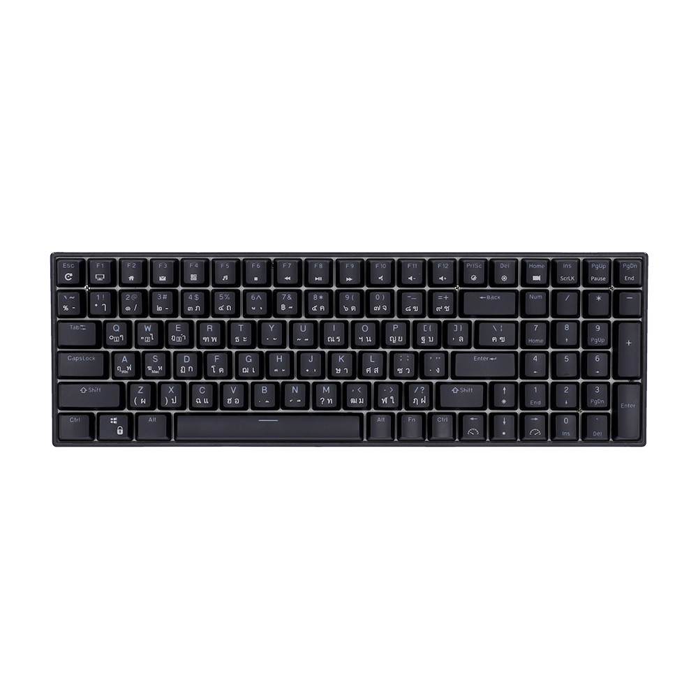 WIRELESS KEYBOARD (คีย์บอร์ดไร้สาย) ROYAL KLUDGE RK100 (BLACK) (RK BLUE ...