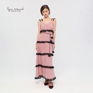 Lyn Around - Váy dài tới đầu gối trang trí ren, Bộ sưu tập Bloom In Shade & Shadow (A26FGWA230) [MSS]