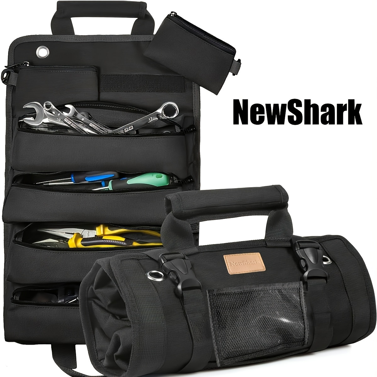 One Set Tool Bag Organizer,กระเป๋าเครื่องมือขนาดเล็กที่ถอดออกได้Heavy Duty Roll Upกระเป๋าเครื่องมือ6กระเป๋าสําหรับช่างและช่างไฟฟ้า