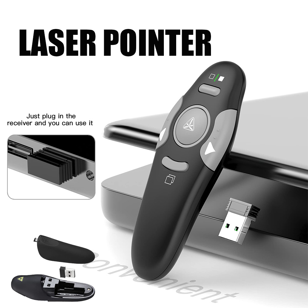 ตัวชี้เลเซอร์ไร้สาย Clicker สําหรับนําเสนองาน PowerPoint USB Dongle ...