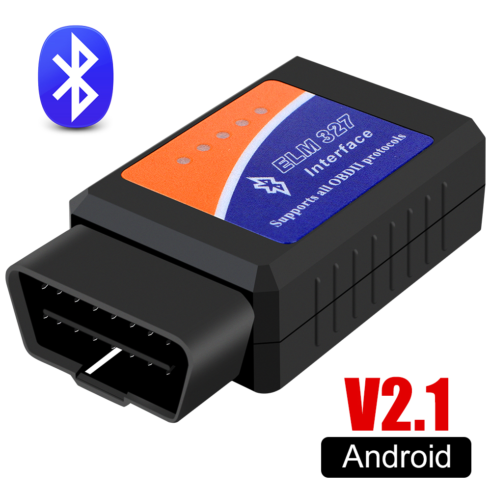 Elm 327 V2.1 OBD2 เครื่องอ่านรหัสบลูทูธ ELM327 OBDII อุปกรณ์เสริม